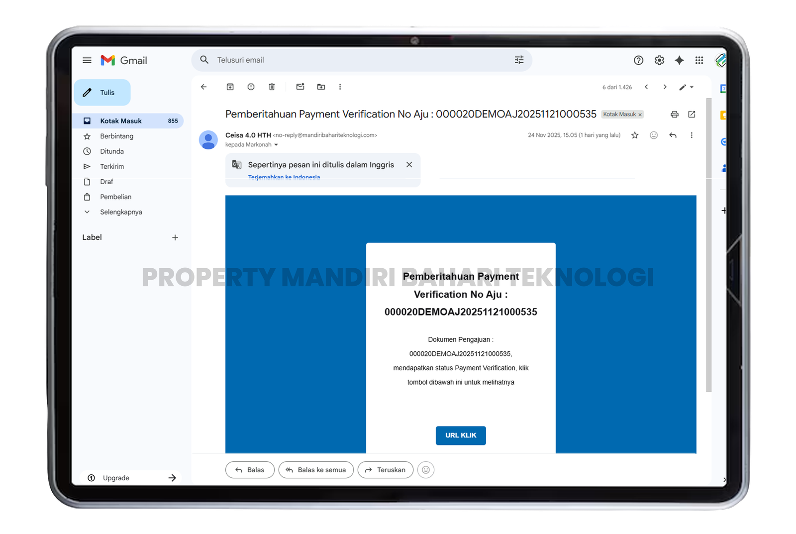 Gallery Portofolio PT Mandiri Bahari Teknologi
